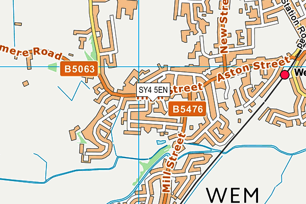 SY4 5EN map - OS VectorMap District (Ordnance Survey) SY4 5EN map - OS VectorMap District (Ordnance Survey)