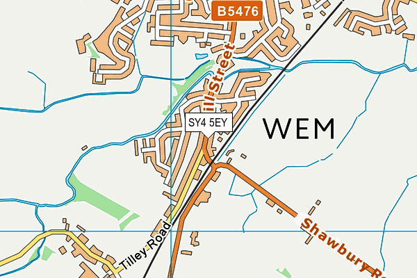 SY4 5EY map - OS VectorMap District (Ordnance Survey) SY4 5EY map - OS VectorMap District (Ordnance Survey)