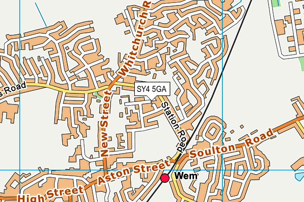 SY4 5GA map - OS VectorMap District (Ordnance Survey) SY4 5GA map - OS VectorMap District (Ordnance Survey)