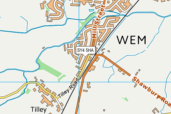 SY4 5HA map - OS VectorMap District (Ordnance Survey) SY4 5HA map - OS VectorMap District (Ordnance Survey)