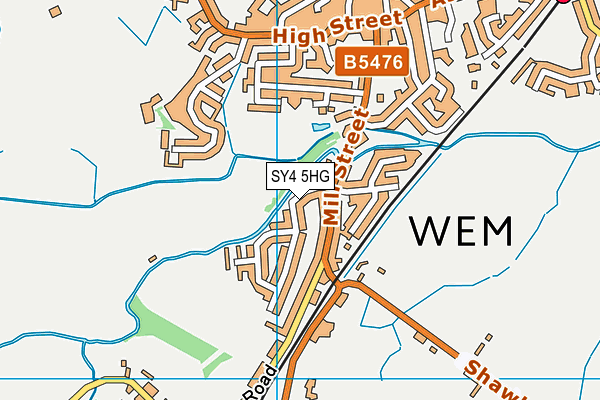 SY4 5HG map - OS VectorMap District (Ordnance Survey) SY4 5HG map - OS VectorMap District (Ordnance Survey)