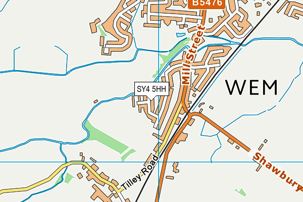 SY4 5HH map - OS VectorMap District (Ordnance Survey) SY4 5HH map - OS VectorMap District (Ordnance Survey)