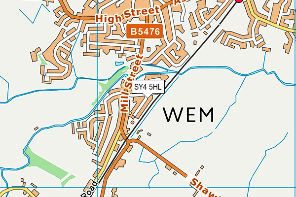 SY4 5HL map - OS VectorMap District (Ordnance Survey) SY4 5HL map - OS VectorMap District (Ordnance Survey)