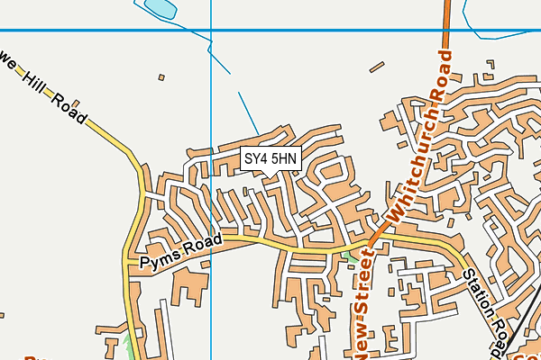 SY4 5HN map - OS VectorMap District (Ordnance Survey) SY4 5HN map - OS VectorMap District (Ordnance Survey)