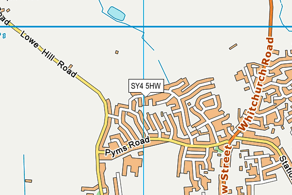 SY4 5HW map - OS VectorMap District (Ordnance Survey) SY4 5HW map - OS VectorMap District (Ordnance Survey)