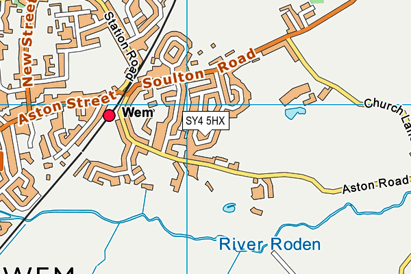 SY4 5HX map - OS VectorMap District (Ordnance Survey) SY4 5HX map - OS VectorMap District (Ordnance Survey)