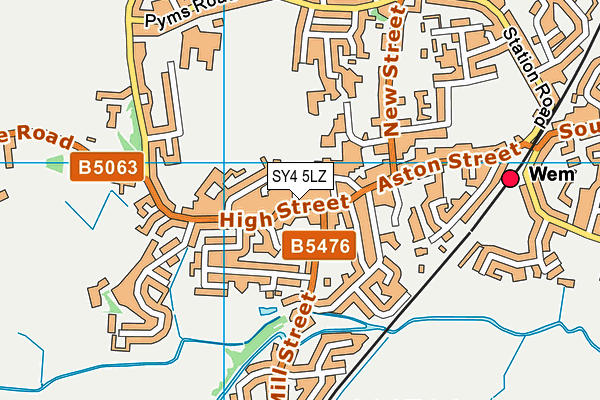 SY4 5LZ map - OS VectorMap District (Ordnance Survey) SY4 5LZ map - OS VectorMap District (Ordnance Survey)
