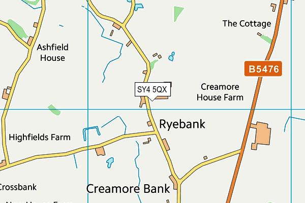 SY4 5QX map - OS VectorMap District (Ordnance Survey) SY4 5QX map - OS VectorMap District (Ordnance Survey)