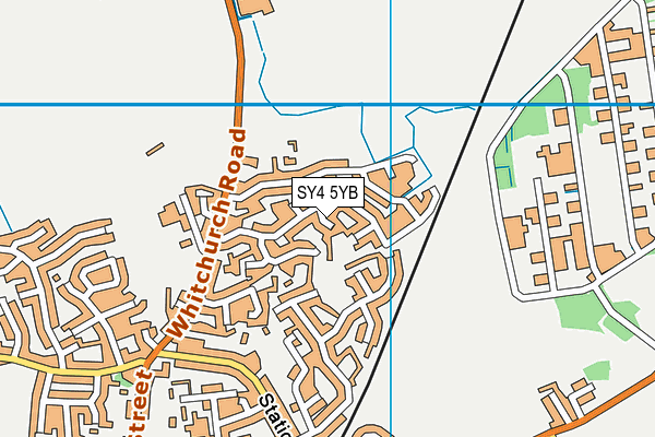 SY4 5YB map - OS VectorMap District (Ordnance Survey) SY4 5YB map - OS VectorMap District (Ordnance Survey)