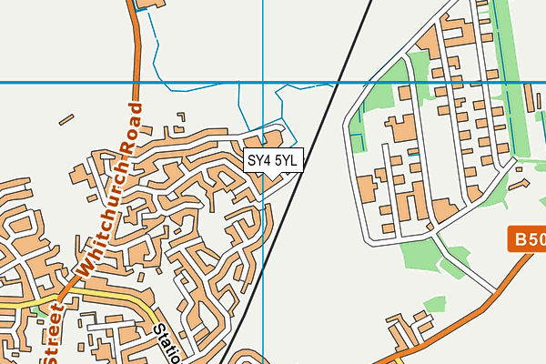 SY4 5YL map - OS VectorMap District (Ordnance Survey) SY4 5YL map - OS VectorMap District (Ordnance Survey)