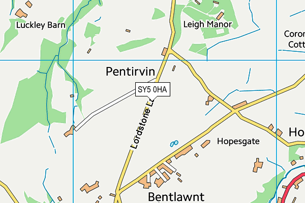 SY5 0HA map - OS VectorMap District (Ordnance Survey) SY5 0HA map - OS VectorMap District (Ordnance Survey)