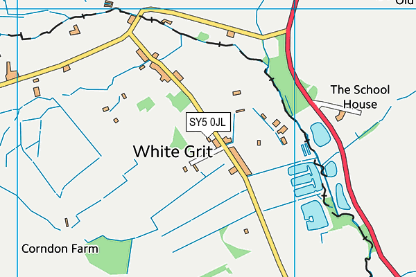 SY5 0JL map - OS VectorMap District (Ordnance Survey) SY5 0JL map - OS VectorMap District (Ordnance Survey)