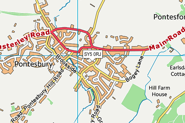 SY5 0RJ map - OS VectorMap District (Ordnance Survey)