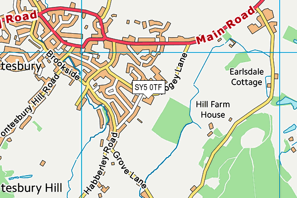 SY5 0TF map - OS VectorMap District (Ordnance Survey) SY5 0TF map - OS VectorMap District (Ordnance Survey)