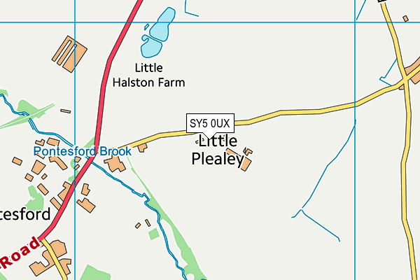 SY5 0UX map - OS VectorMap District (Ordnance Survey) SY5 0UX map - OS VectorMap District (Ordnance Survey)