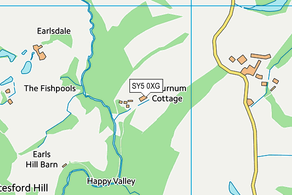 SY5 0XG map - OS VectorMap District (Ordnance Survey) SY5 0XG map - OS VectorMap District (Ordnance Survey)