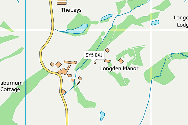 SY5 0XJ map - OS VectorMap District (Ordnance Survey) SY5 0XJ map - OS VectorMap District (Ordnance Survey)