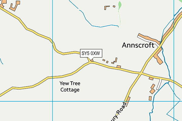 SY5 0XW map - OS VectorMap District (Ordnance Survey) SY5 0XW map - OS VectorMap District (Ordnance Survey)