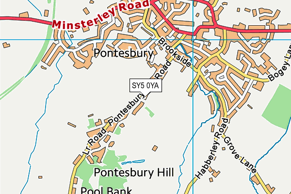 SY5 0YA map - OS VectorMap District (Ordnance Survey) SY5 0YA map - OS VectorMap District (Ordnance Survey)