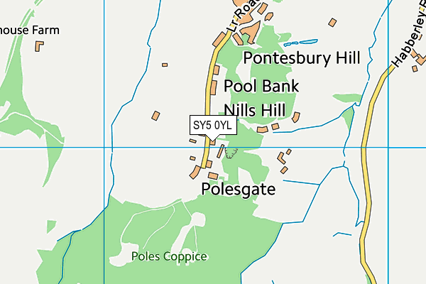 SY5 0YL map - OS VectorMap District (Ordnance Survey) SY5 0YL map - OS VectorMap District (Ordnance Survey)