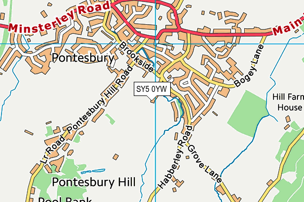 SY5 0YW map - OS VectorMap District (Ordnance Survey) SY5 0YW map - OS VectorMap District (Ordnance Survey)