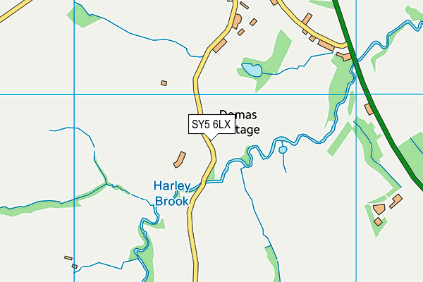 SY5 6LX map - OS VectorMap District (Ordnance Survey) SY5 6LX map - OS VectorMap District (Ordnance Survey)