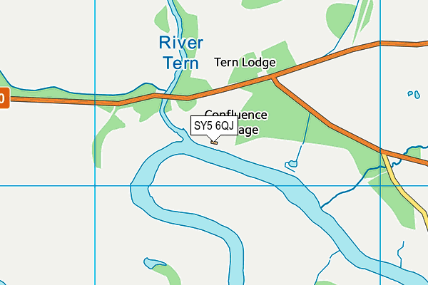 SY5 6QJ map - OS VectorMap District (Ordnance Survey)