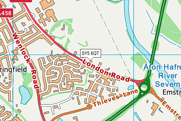 SY5 6QT map - OS VectorMap District (Ordnance Survey) SY5 6QT map - OS VectorMap District (Ordnance Survey)