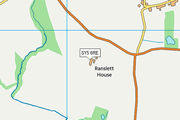 SY5 6RE map - OS VectorMap District (Ordnance Survey) SY5 6RE map - OS VectorMap District (Ordnance Survey)