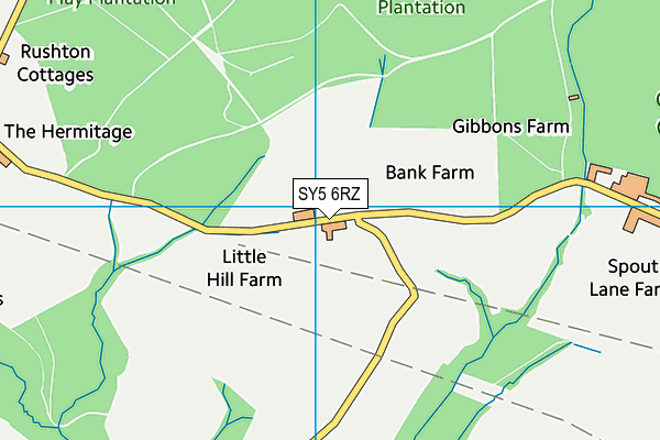 SY5 6RZ map - OS VectorMap District (Ordnance Survey) SY5 6RZ map - OS VectorMap District (Ordnance Survey)