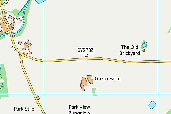 SY5 7BZ map - OS VectorMap District (Ordnance Survey)