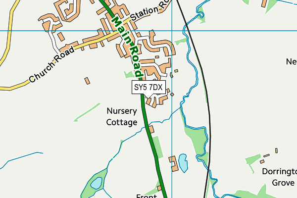 SY5 7DX map - OS VectorMap District (Ordnance Survey) SY5 7DX map - OS VectorMap District (Ordnance Survey)