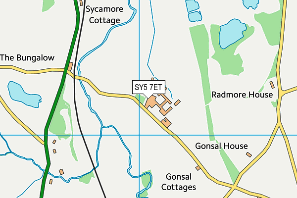 SY5 7ET map - OS VectorMap District (Ordnance Survey) SY5 7ET map - OS VectorMap District (Ordnance Survey)