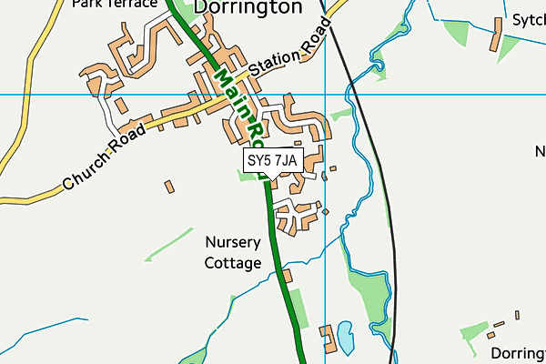 SY5 7JA map - OS VectorMap District (Ordnance Survey)