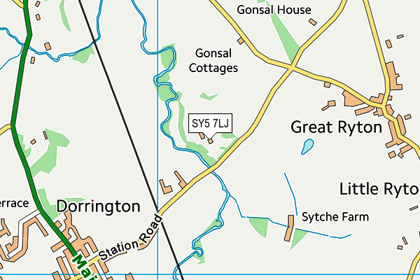 SY5 7LJ map - OS VectorMap District (Ordnance Survey) SY5 7LJ map - OS VectorMap District (Ordnance Survey)