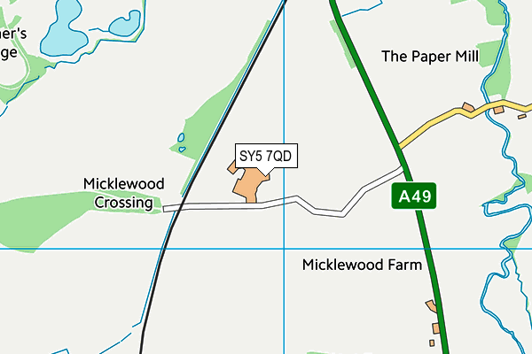 SY5 7QD map - OS VectorMap District (Ordnance Survey) SY5 7QD map - OS VectorMap District (Ordnance Survey)