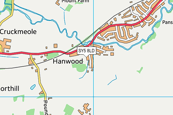 SY5 8LD map - OS VectorMap District (Ordnance Survey) SY5 8LD map - OS VectorMap District (Ordnance Survey)