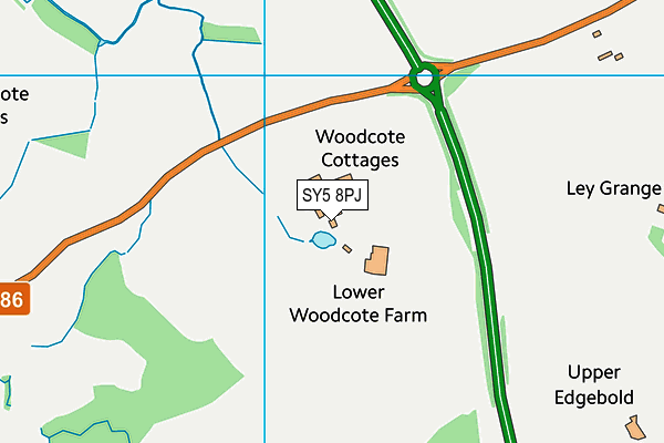 SY5 8PJ map - OS VectorMap District (Ordnance Survey) SY5 8PJ map - OS VectorMap District (Ordnance Survey)