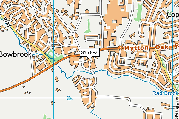 SY5 8PZ map - OS VectorMap District (Ordnance Survey) SY5 8PZ map - OS VectorMap District (Ordnance Survey)