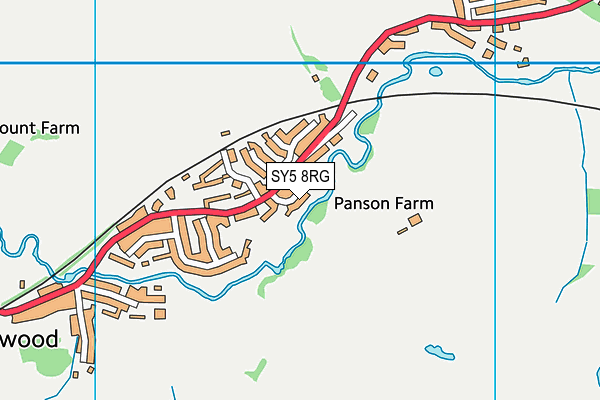 SY5 8RG map - OS VectorMap District (Ordnance Survey) SY5 8RG map - OS VectorMap District (Ordnance Survey)