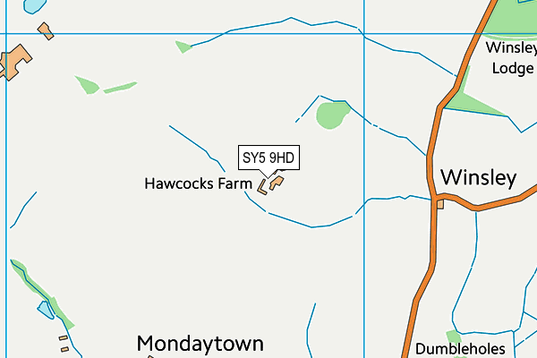 SY5 9HD map - OS VectorMap District (Ordnance Survey) SY5 9HD map - OS VectorMap District (Ordnance Survey)