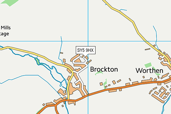 SY5 9HX map - OS VectorMap District (Ordnance Survey) SY5 9HX map - OS VectorMap District (Ordnance Survey)
