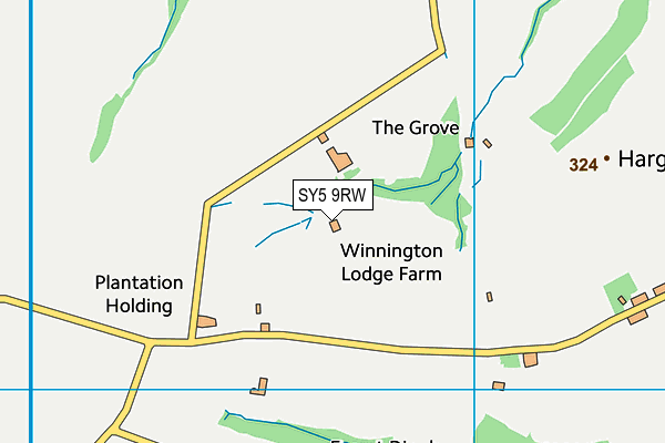 SY5 9RW map - OS VectorMap District (Ordnance Survey)