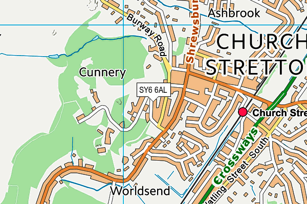 SY6 6AL map - OS VectorMap District (Ordnance Survey) SY6 6AL map - OS VectorMap District (Ordnance Survey)