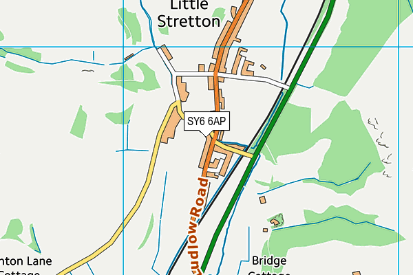 SY6 6AP map - OS VectorMap District (Ordnance Survey) SY6 6AP map - OS VectorMap District (Ordnance Survey)