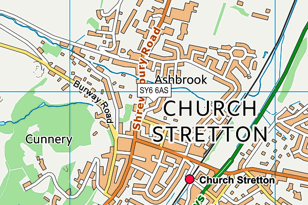 SY6 6AS map - OS VectorMap District (Ordnance Survey) SY6 6AS map - OS VectorMap District (Ordnance Survey)