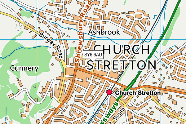 SY6 6AU map - OS VectorMap District (Ordnance Survey) SY6 6AU map - OS VectorMap District (Ordnance Survey)