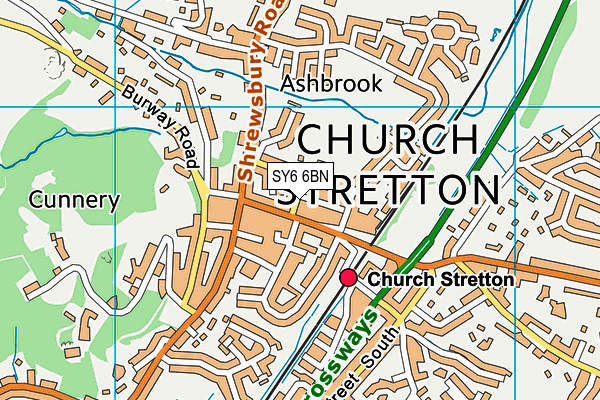SY6 6BN map - OS VectorMap District (Ordnance Survey) SY6 6BN map - OS VectorMap District (Ordnance Survey)