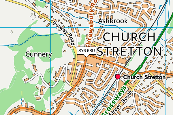 SY6 6BU map - OS VectorMap District (Ordnance Survey) SY6 6BU map - OS VectorMap District (Ordnance Survey)