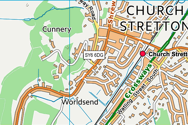 SY6 6DG map - OS VectorMap District (Ordnance Survey) SY6 6DG map - OS VectorMap District (Ordnance Survey)